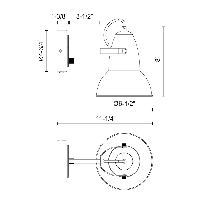Éclairage pour salle de bain 1 lumière Felix, Noir mat