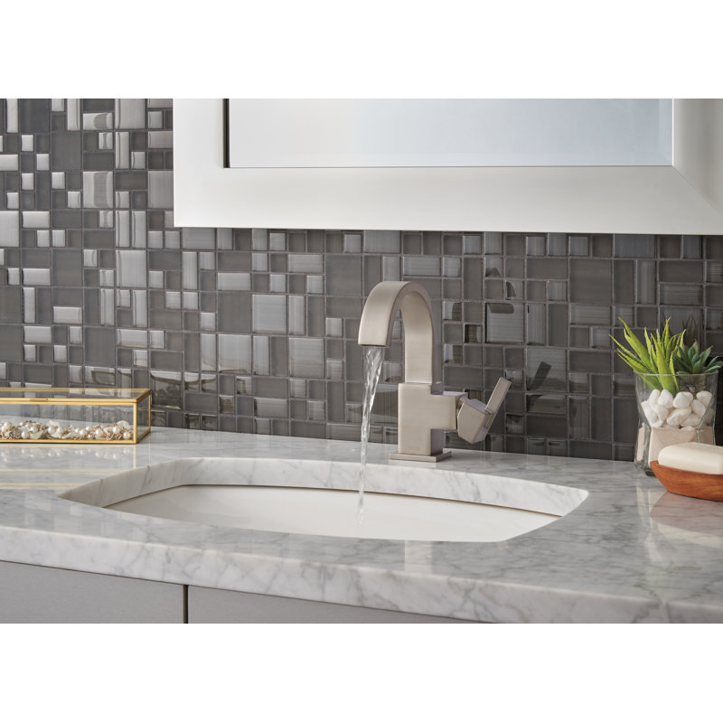 Vero Single Hole Bathroom Faucet with Drain Assembly, Single Handle Bathroom Sink Faucet, Brilliance Stainless