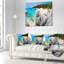 Coussin de l’eau océanique turquoise avec roches seascape-29459869-29459865