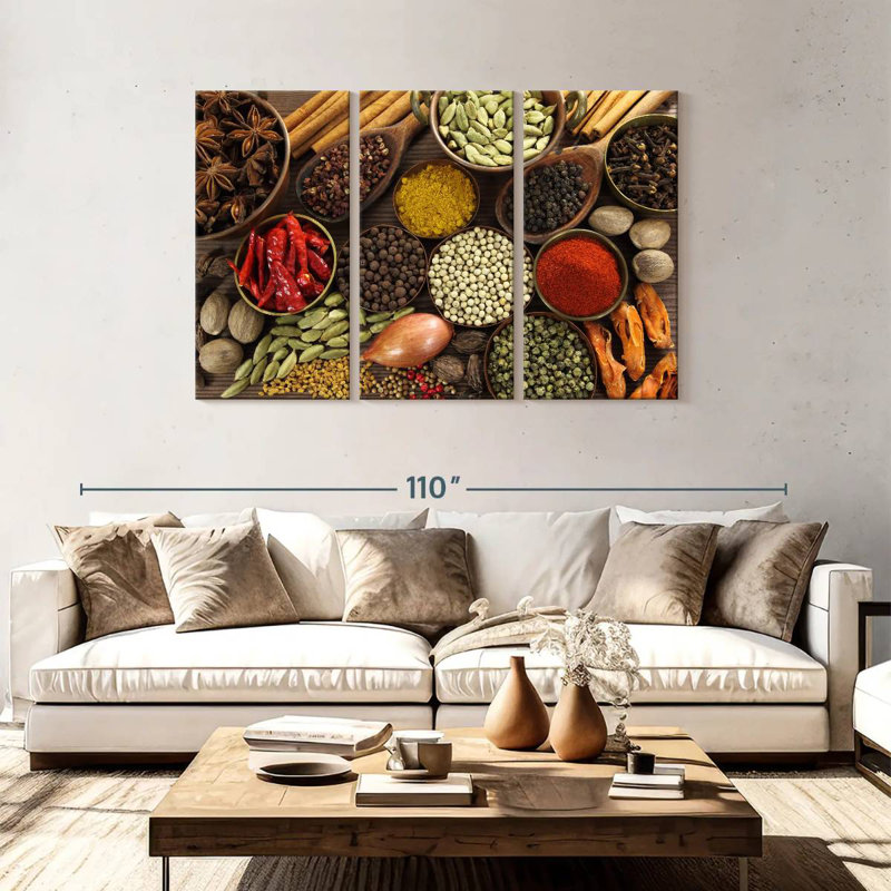 Yarlin Natural Spices, 48" H x 74" W