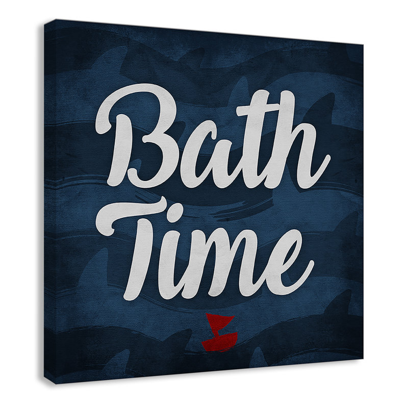 Bath Time Canvas Art, 12" H x 12" W x 1.5" D