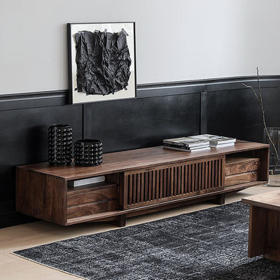 Solid wood high quality TV audio visual cabinet