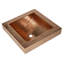 Lavabo de salle de bain carré en cuivre de 17 po Ambiente - Lavabo vasque martelé, lavabo de comptoir, lavabo en cuivre fabriqué à la main, lavabos de salle de bain haut de gamme, lavabo élégant