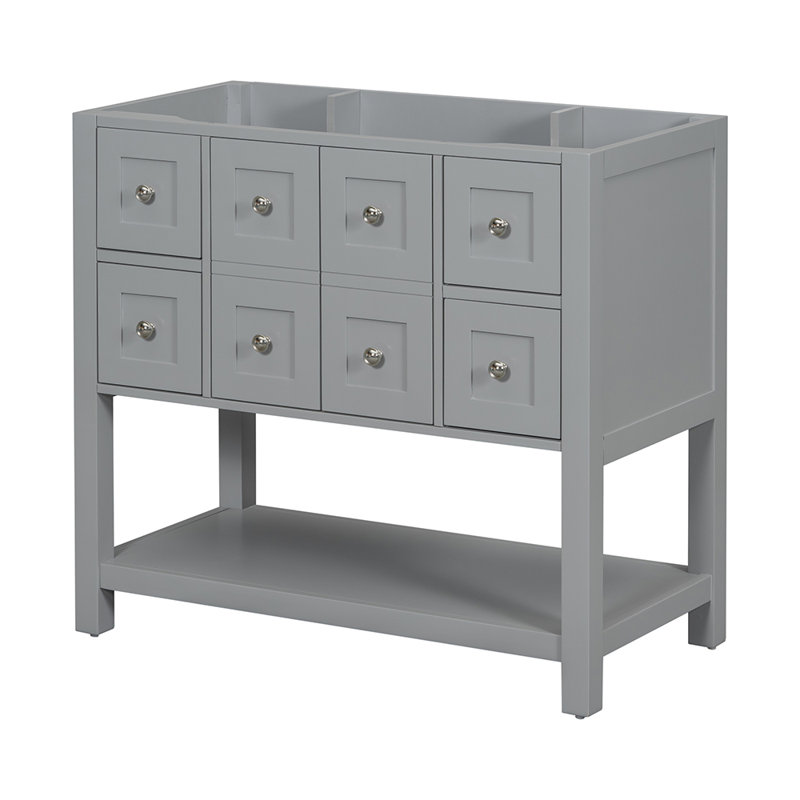 Meuble-lavabo simple avec plateau 35,61 po, Gris