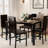 Kaedon 4 - Person Faux Marble Top Four Leg Dining Set-752499707
