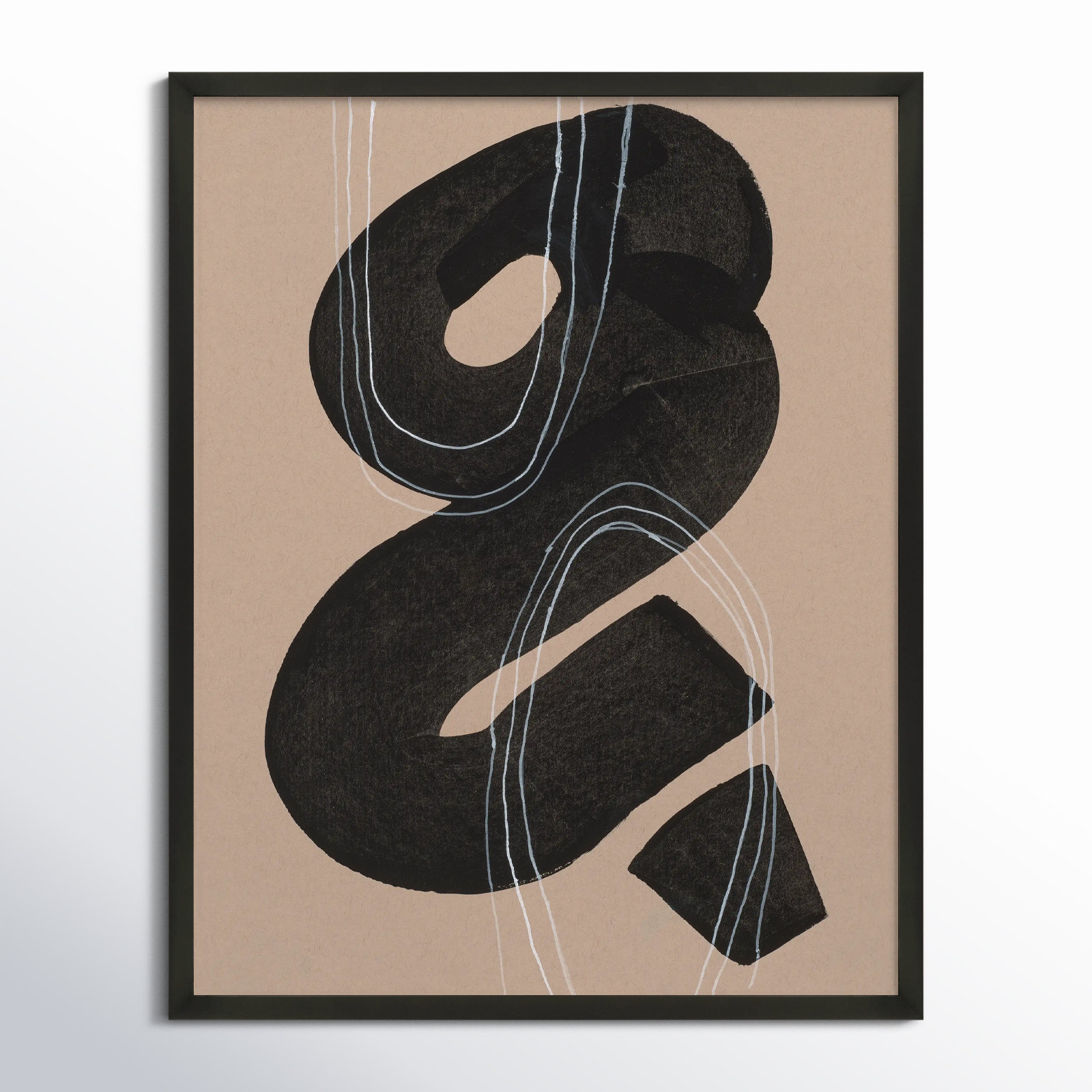 Free Form 5 by Andrea Stokes, Black Framed, 30" H x 24" W x 1.25" D