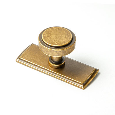 Poignée ronde de 1,2 po de diamètre avec plaque arrière (G011), paquet multiple