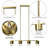Kailyn 4-Light 36" Polished Brass Metal And Glass Modern Linear Pendant Light With Adjustable Rod For Kitchen Island-2017089944