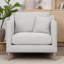 Fauteuil tendance avec coussin amovible et pieds en bois massif couleur avoine, 33,63 po Largeur du produit Base beige confortable et rembourrage en mousse