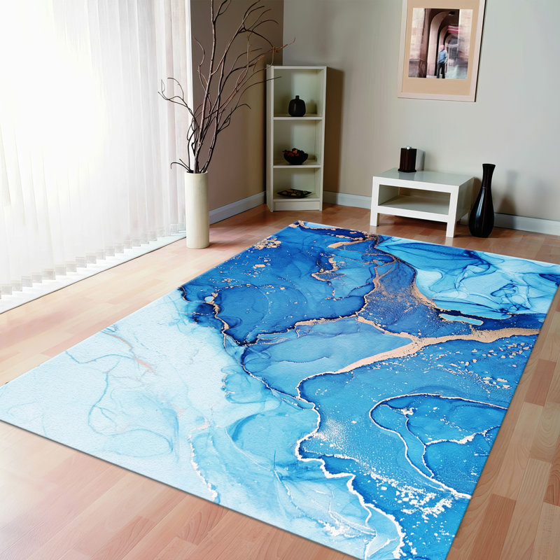Exquisite Soft Pile Rug with Intricate Floral Print Design in Rich Hues Perfect for Adding a Touch of Sophistication to Your Living Space