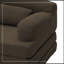 Canapé pliable à deux places en velours côtelé avec coussin moelleux-1697889405