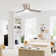 48" Figgs 3 - Blade LED Flush Mount Ceiling Fan with Remote Control and Light Kit Included