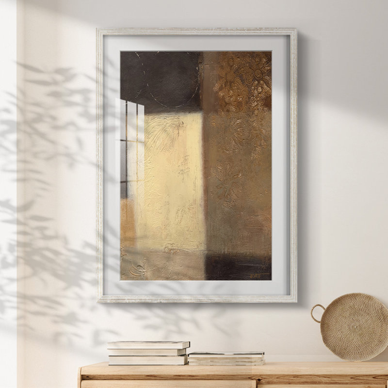 Ivoire et onyx II - impression encadrée, H 28,5 po x l 20,5 po, Blanc