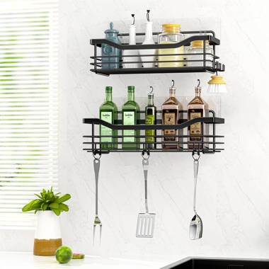 Portwood Wall Mount Aluminum Shower Caddy The Twillery Co. Finish: Black