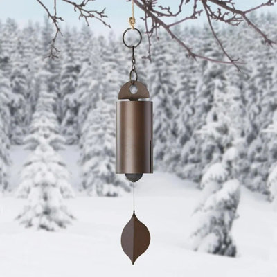 Grand carillon en métal à résonance profonde d'extérieur, cloche de sérénité héroique pour la décoration de patio de jardin, tons apaisants pour un confort et une détente mémorables