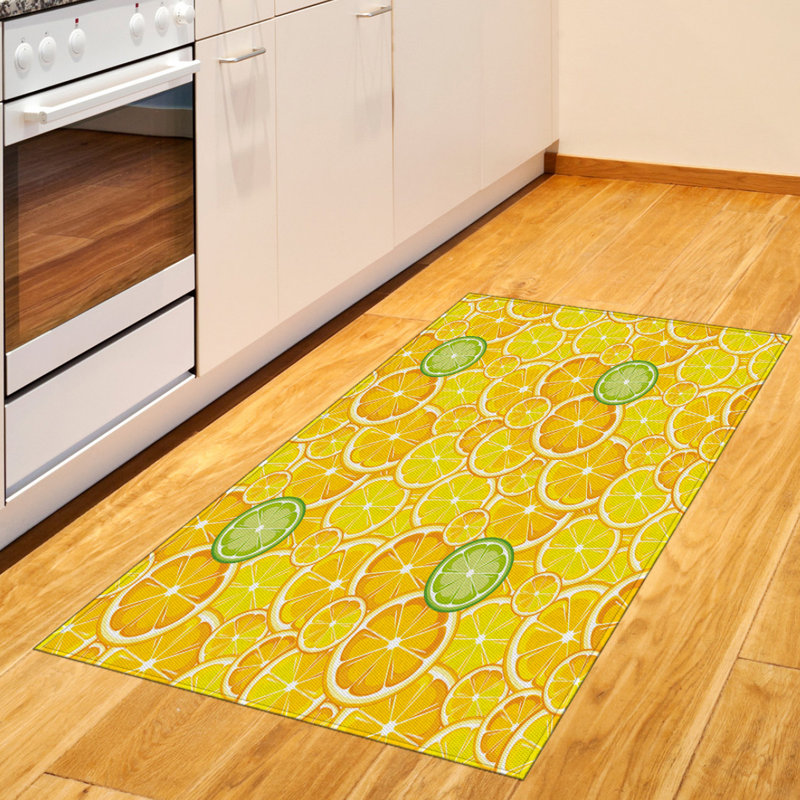 Fruit High Density Long Fiber Poly Threads Decorative Area Rug Carpet, Rectangle 2'7" x 5'