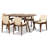 Charmica Beige Faux Leather 7-Pc Dining Set in Walnut Finished Wood, 28.3'' H X 18.7'' W X 21.5'' D-491861108