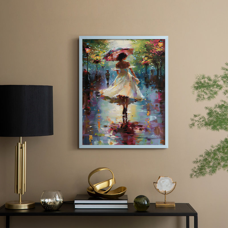 WOMEN Series DCCC Framed Print - Solid Wood, Blue, 15" H x 12" W