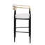 Ensemble de 2 tabourets de bar, tabourets de bar rembourrés à hauteur de comptoir avec dossier pour îlot de cuisine, pieds en fer-2131331706-2131331707