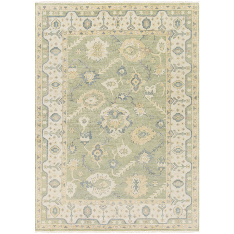 Hillcrest Tan/Olive Area Rug, Rectangle 2' x 3'