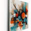 Horloge murale orange géométrique abstraite III Explorations-1933449597