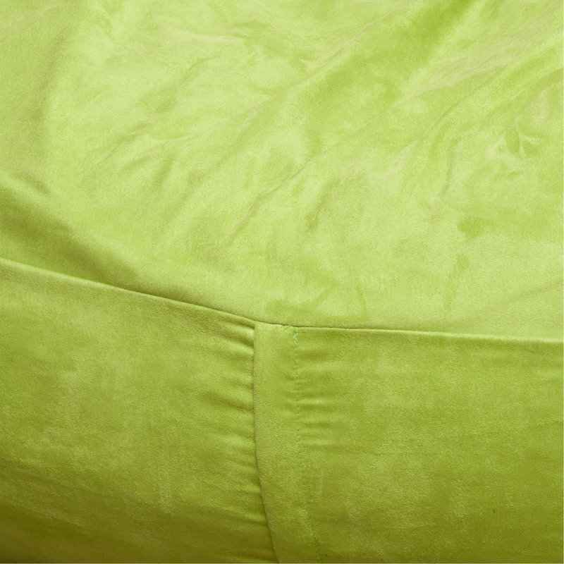 Michael 4 Foot Cylindrical Suede Bean Bag, Lake Green Polyester