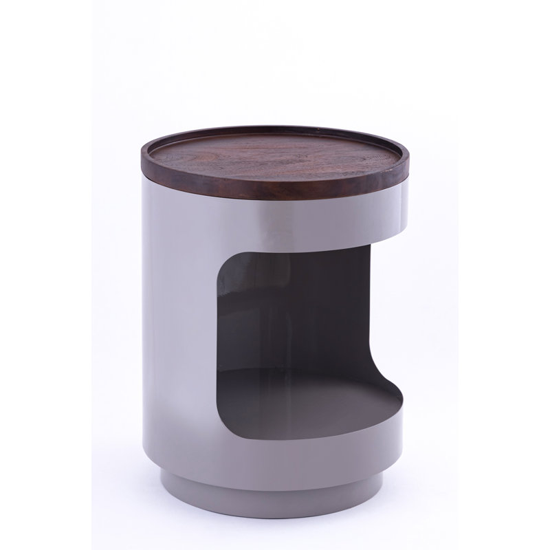 Side Table Iron With Opening