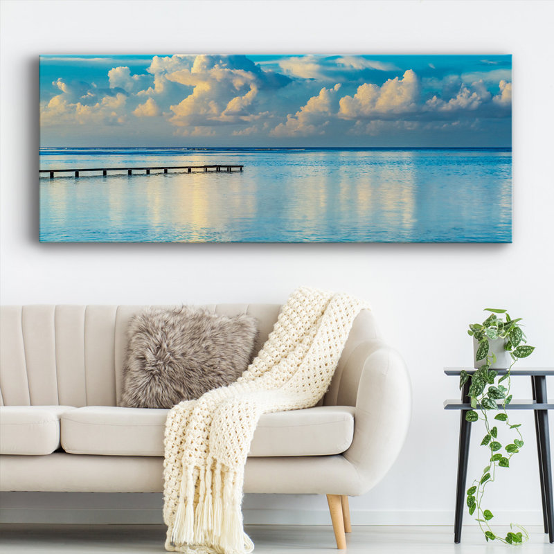 Sunrise Dock sur toile, H 24 po x l 60 po x P 1,5 po