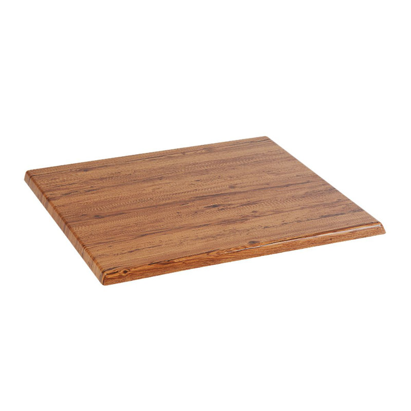 Plateau de table carré biseauté, Brun pâle, L 27,5 po x L 27,5 po