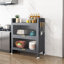 Armoire de rangement en métal gris à trois niveaux JOYBOS