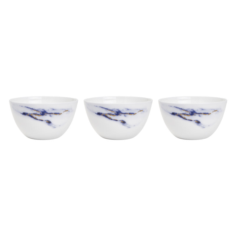 Bol à riz en porcelaine azur, ensemble de 3