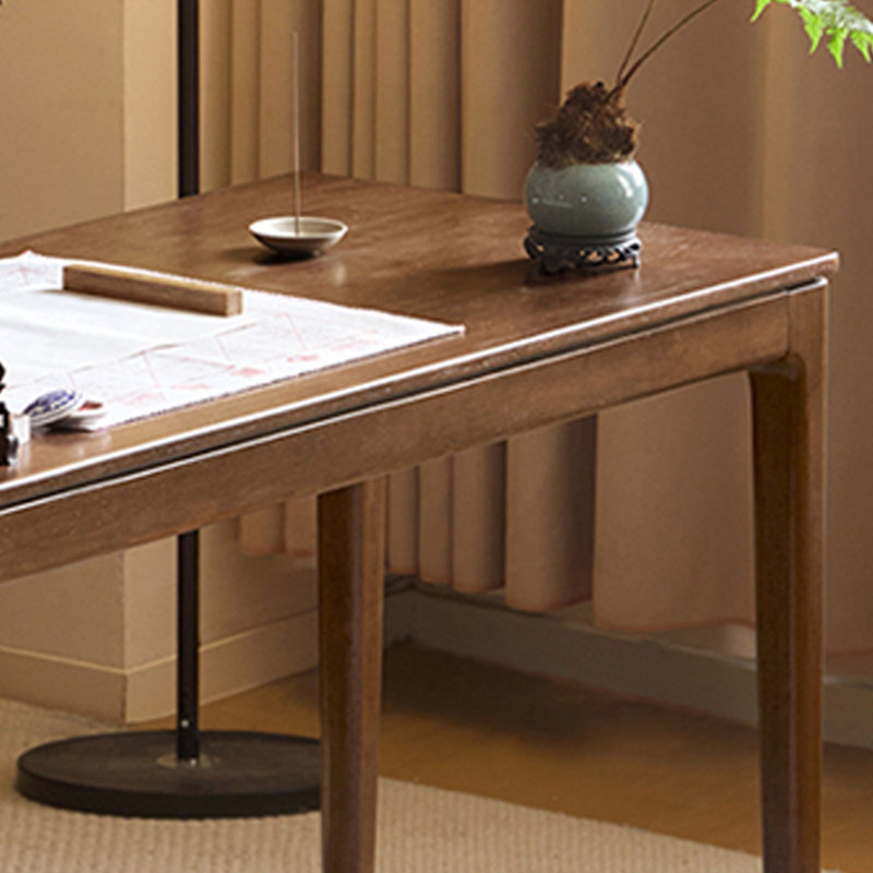 Bureau d'écriture rectangulaire simple en bois d'hévéa simple, H 29,52 po x l 55,11 po x P 23,62 po