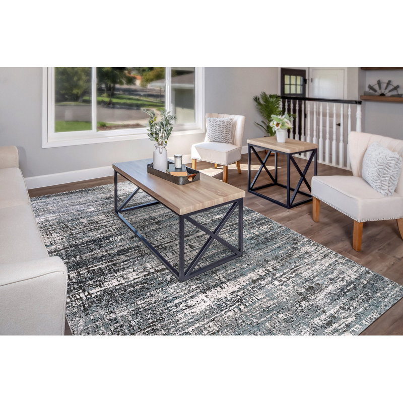 Abstract Indoor Rug, Rectangle 7'10" x 10'10"