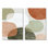 Minimalisme orange avec des formes simples de vert, art mural minimaliste, impression sur toile minimaliste orange 2 pièces