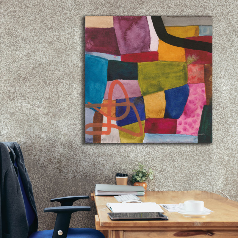  «Freeway 5» par Cheryl Warrick, art mural sur toile, 37 po x 37 po