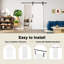 Porte de grange coulissante de 84 po en bois manufacturé à surface blanche avec garde-robe d'intérieur et trousse de quincaillerie (poignée double face incluse)-131082400-131233740