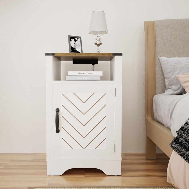 40cm W Manufactured Wood Bedside Table