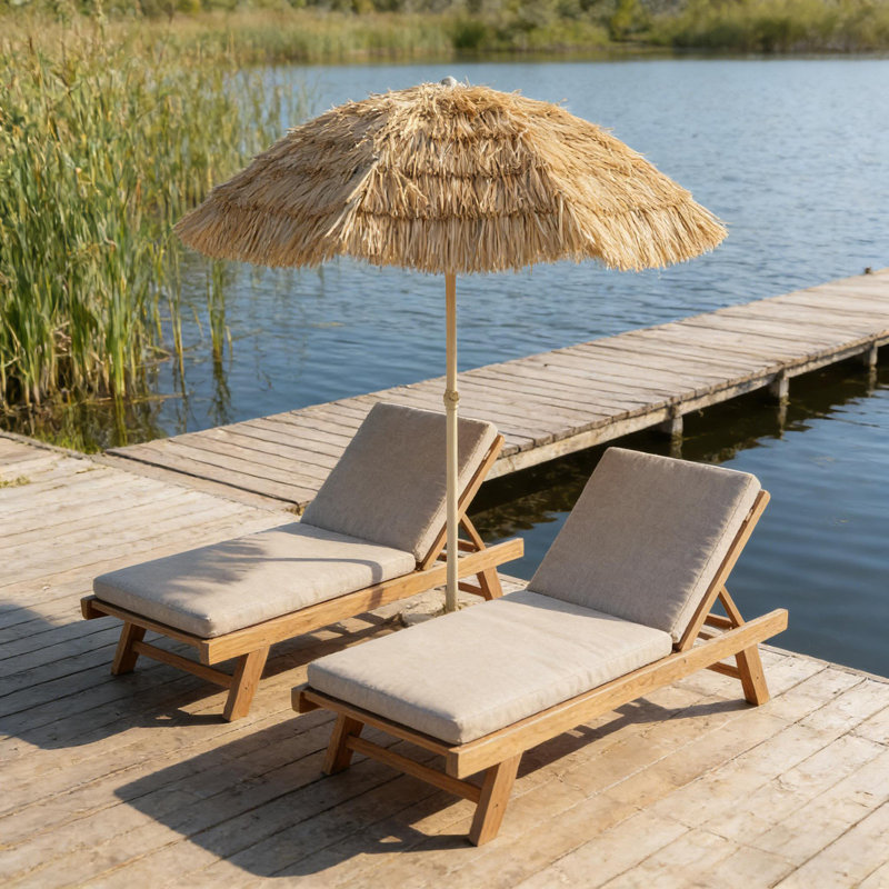 Parasol d'extérieur, parasol de jardin extérieur de style hawaïen, parasol de patio