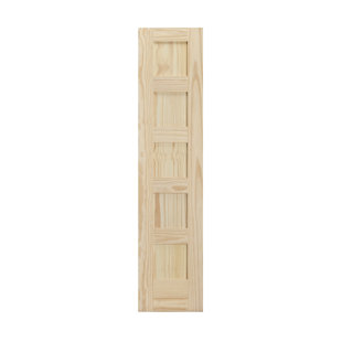 Porte à panneaux standard en bois massif sans finition Shaker