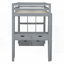 Lit mezzanine avec rangement spacieux, lumière DEL et amp; Bureau d'écriture (L 77,4 po x l 41,7 po x H 65,4 po)-781535808-781535839