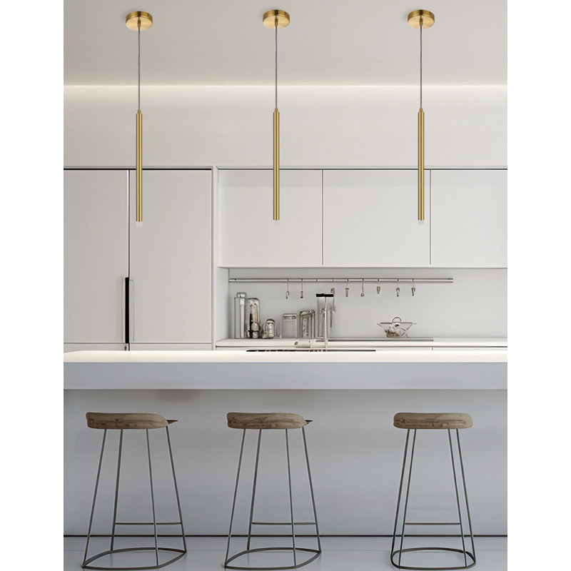 Luminaire suspendu 1 lumière Sanya, Laiton vieilli