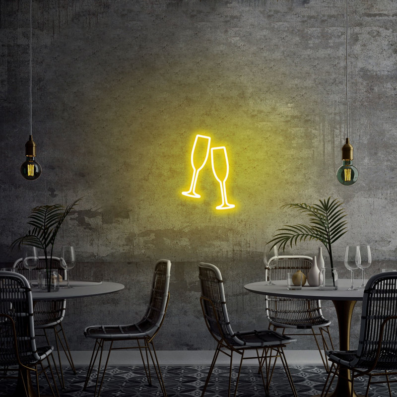 Rubans d'éclairage flexibles à DEL néon, imperméables IP67, 12 V DC, 13,8 x 10,2 x 0,8 pouces | 20,16 W, système de suspension murale intégré, couleur jaune | Parfait pour la décoration intérieure, les fêtes et les événements, installation facile