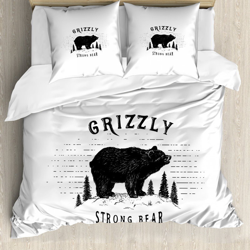 Alyson Black/White;Black/White Microfibre Duvet Cover Set, 155 x 220 cm - 2 Pillowcases (80 x 80 cm)
