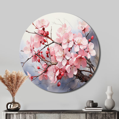 Signe China Art Cherry Blossom - People Round Metal Art