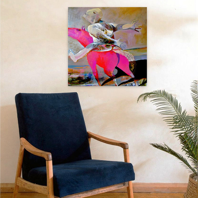 Art mural abstrait cheval surréel abstrait