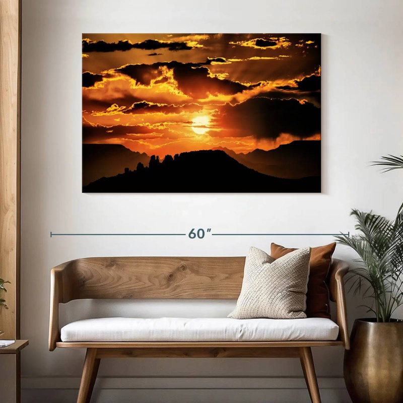 Alvord, coucher de soleil incroyable à Sedona, Arizona, H 32 po x l 48 po
