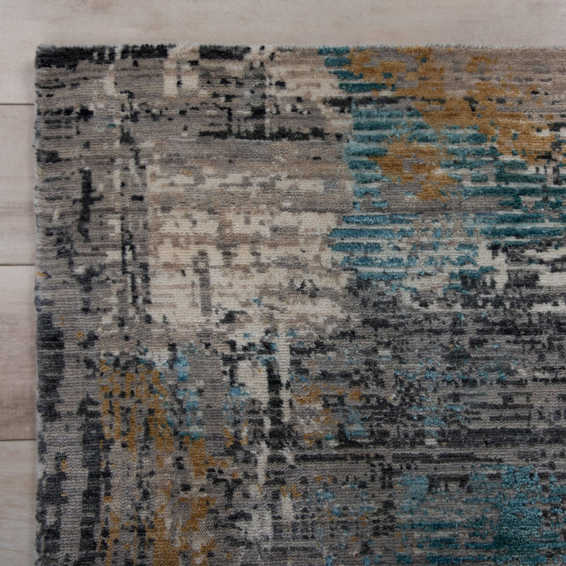 Wool "Hybrid" Power Loomed/Hand Finished Area Rug, Rectangle 5' x 8'