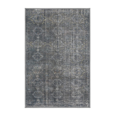 Tapis traditionnel noir / gris Janus