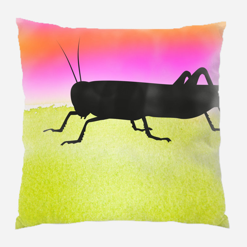 Coussin sauterelle Weekley, Microsuède, Intérieur