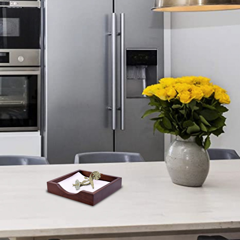 Porte-serviette en bois massif Floral